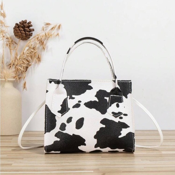 ⚠️Clearance Cow Print Mini Square Crossbody Handle Bag - Picture 3 of 4